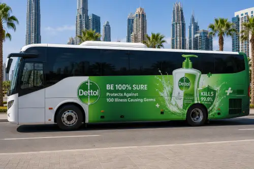 Bus side panel advertising