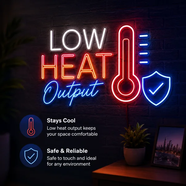 Low heat output signage