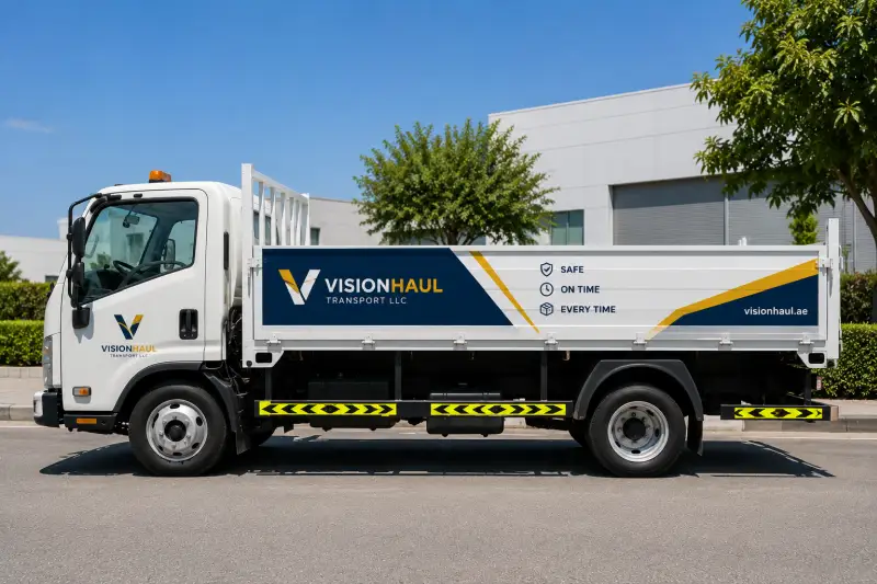 Partial truck wrap services in Dubai