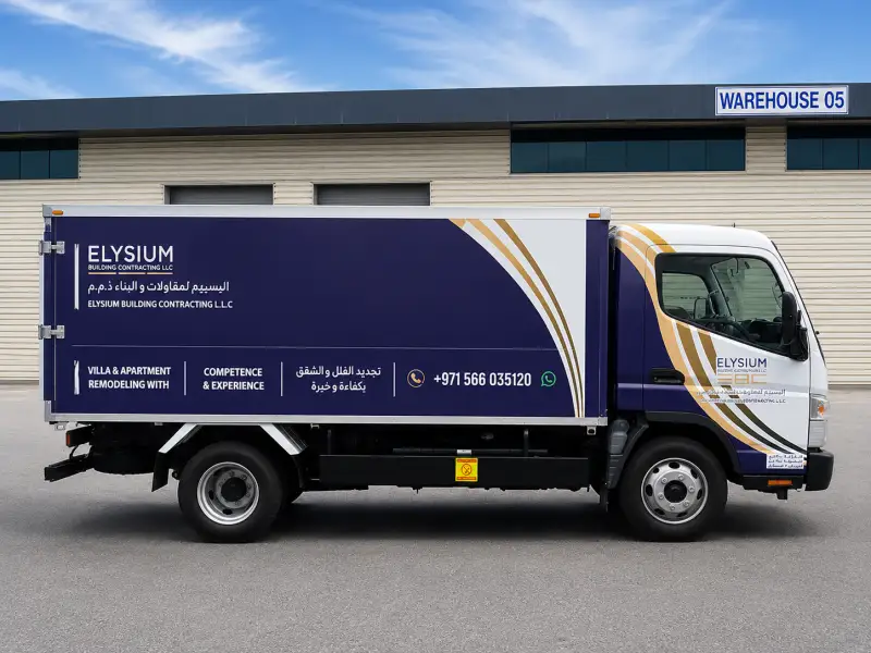Professional truck branding in Dubai